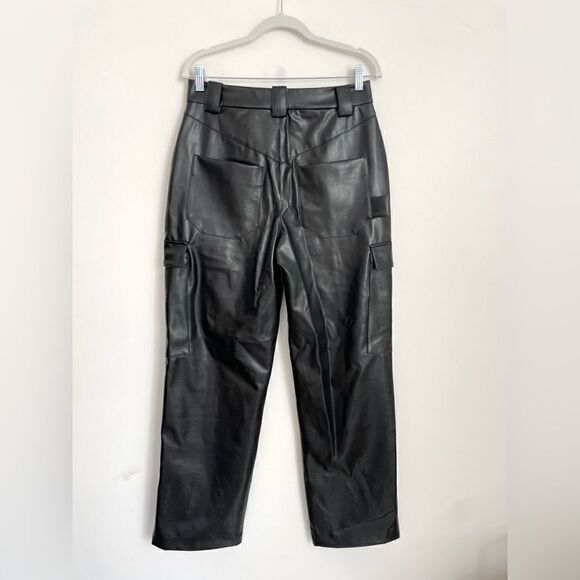 NWT Helsa Waterbased Faux Leather Cargo Pant in Black - Picture 12 of 13